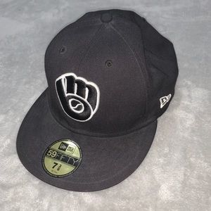 Milwaukee Brewers Flat Brim Hat Baseball Cap